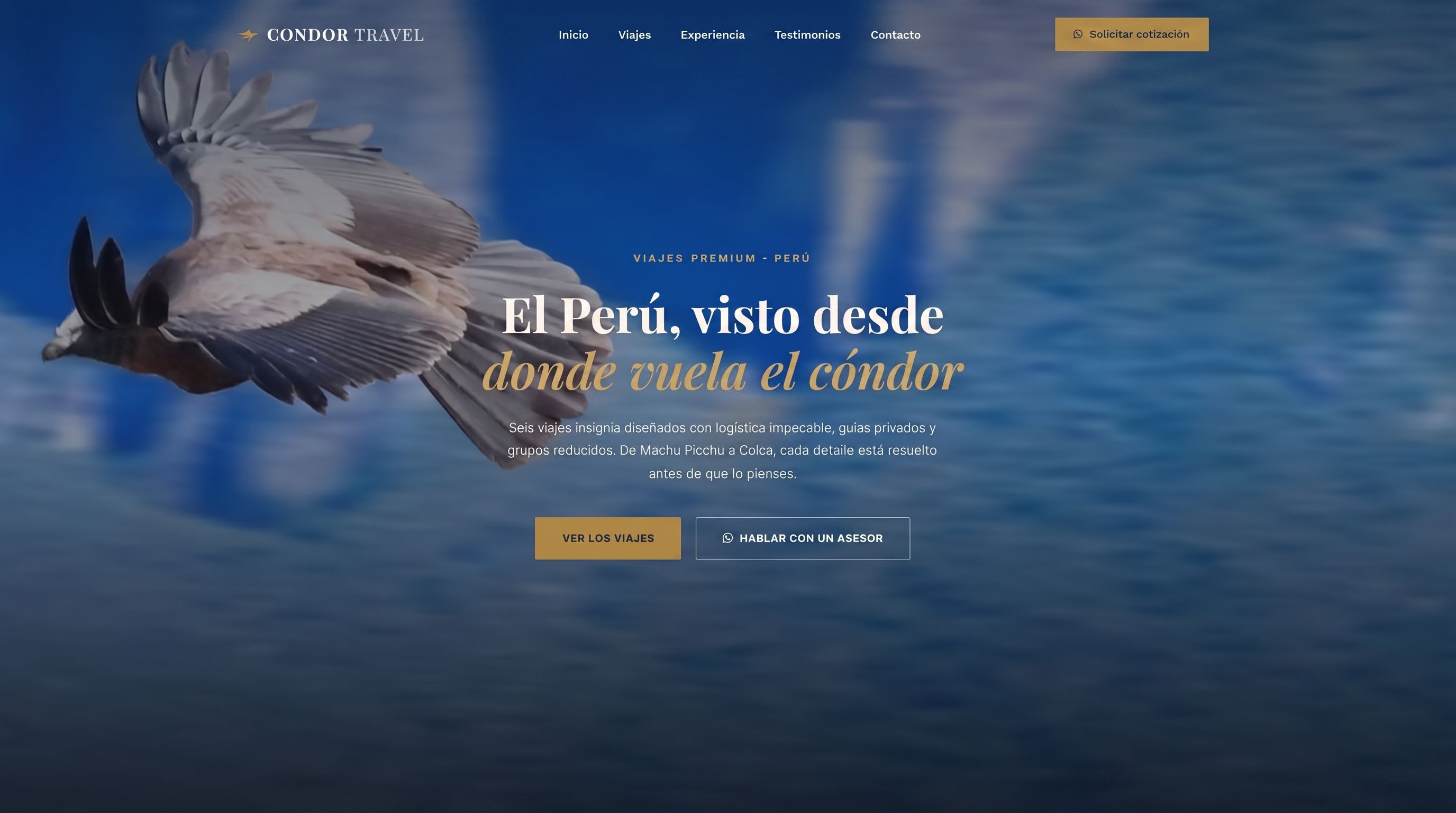 Vista previa del sitio web Condotravel — WOLFT NET